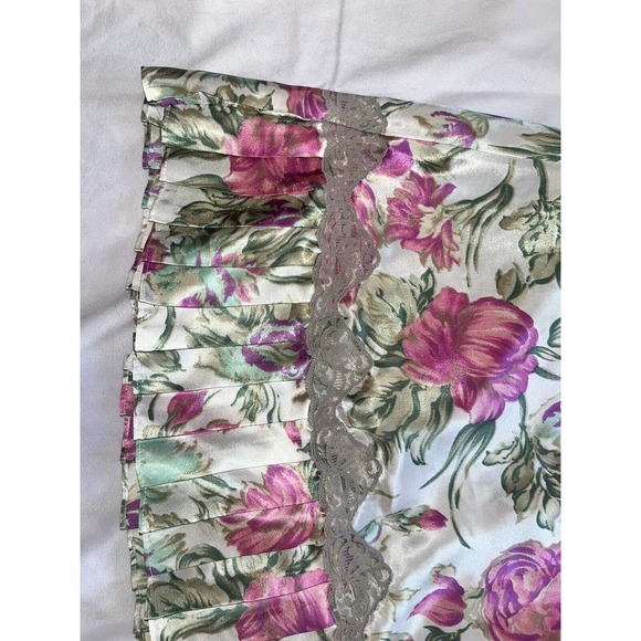 Victoria's Secret Floral Lace Trim Chemise - Pink and Green - Picture 6 of 7